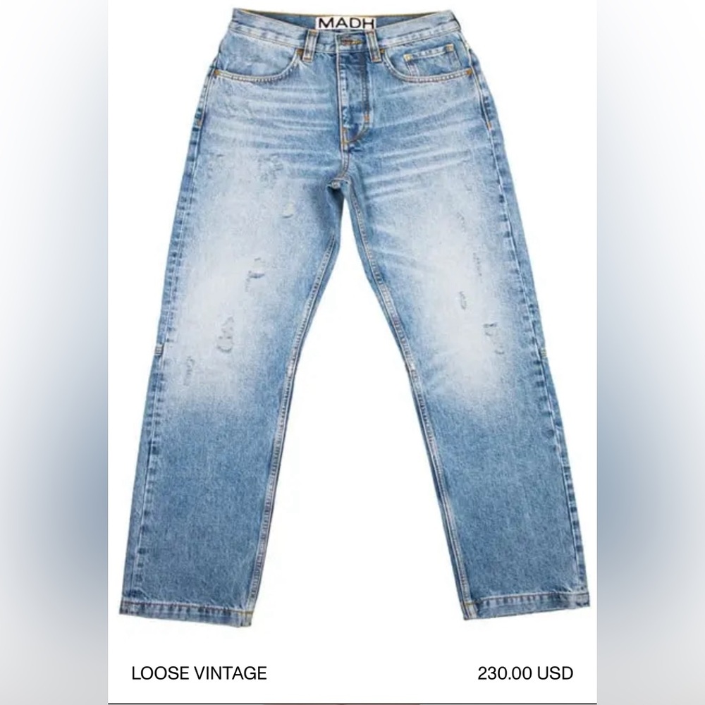 Madh Sweden Designer Loose Vintage Jeans NWT